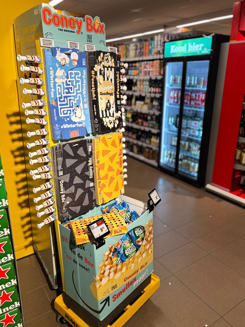 ConeyBox-display naast de bierafdeling